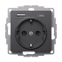 ATLASDESIGN РОЗЕТКА 16А с 2 USB A+C, 5В/2,4А/3,0А, 2х5В/1,5А, механизм, БАЗАЛЬТ, ATN001432