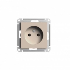 ATLASDESIGN РОЗЕТКА без заземления без шторок, 16А, механизм, ПЕСОЧНЫЙ, ATN001241