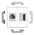 ATLASDESIGN РОЗЕТКА двойная HDMI+RJ45, кат.5Е, механизм, БЕЛЫЙ, ATN000182