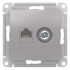 ATLASDESIGN РОЗЕТКА двойная комп+ТВ, RJ45+TV, кат.5E, механизм, АЛЮМИНИЙ, ATN000389