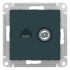 ATLASDESIGN РОЗЕТКА двойная комп+ТВ, RJ45+TV, кат.5E, механизм, ГРИФЕЛЬ, ATN000789