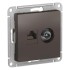 ATLASDESIGN РОЗЕТКА двойная комп+ТВ, RJ45+TV, кат.5E, механизм, МОККО, ATN000689