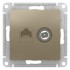ATLASDESIGN РОЗЕТКА двойная комп+ТВ, RJ45+TV, кат.5E, механизм, ШАМПАНЬ, ATN000589