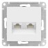 ATLASDESIGN РОЗЕТКА двойная компьютерная RJ45+RJ45, кат.5Е, механизм, ЛОТОС, ATN001385