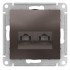 ATLASDESIGN РОЗЕТКА двойная компьютерная RJ45+RJ45, кат.5E, механизм, МОККО, ATN000685