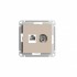 ATLASDESIGN РОЗЕТКА двойная ТВ + компьютерная RJ45, кат. 5Е, ПЕСОЧНЫЙ, ATN001289