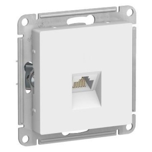 ATLASDESIGN РОЗЕТКА компьютерная RJ45, кат. 6A, механизм, БЕЛЫЙ, ATN000186