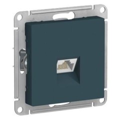 ATLASDESIGN РОЗЕТКА компьютерная RJ45, кат. 6A, механизм, ИЗУМРУД, ATN000886