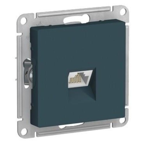 ATLASDESIGN РОЗЕТКА компьютерная RJ45, кат. 6A, механизм, ИЗУМРУД, ATN000886