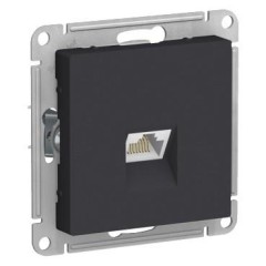 ATLASDESIGN РОЗЕТКА компьютерная RJ45, кат. 6A, механизм, КАРБОН, ATN001086