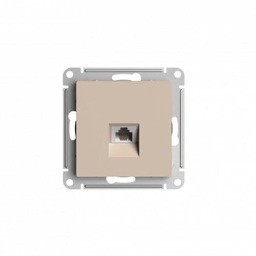 ATLASDESIGN РОЗЕТКА компьютерная RJ45, кат. 6A, механизм, ПЕСОЧНЫЙ, ATN001286