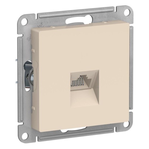 ATLASDESIGN РОЗЕТКА компьютерная RJ45, механизм, БЕЖЕВЫЙ, ATN000283