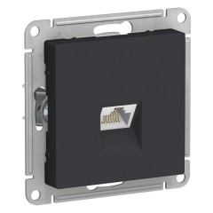 ATLASDESIGN РОЗЕТКА компьютерная RJ45, механизм, КАРБОН, ATN001083