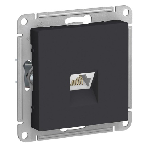 ATLASDESIGN РОЗЕТКА компьютерная RJ45, механизм, КАРБОН, ATN001083