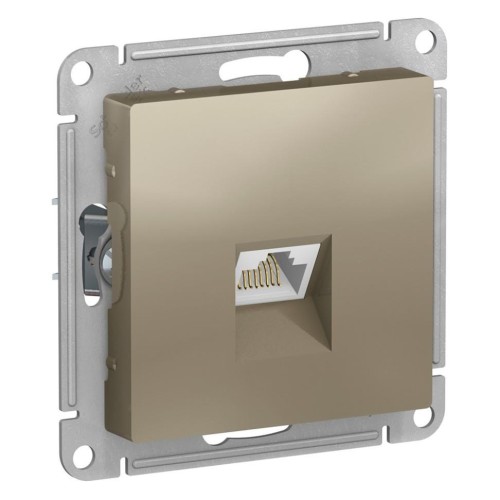 ATLASDESIGN РОЗЕТКА компьютерная RJ45, механизм, ШАМПАНЬ, ATN000583