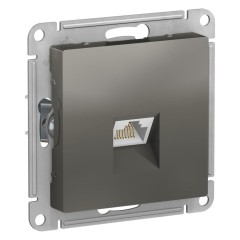 ATLASDESIGN РОЗЕТКА компьютерная RJ45, механизм, СТАЛЬ, ATN000983