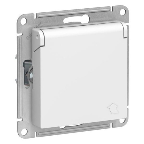 ATLASDESIGN РОЗЕТКА с заземл. со шторками с крышкой, 16А, IP20, механизм, ЛОТОС, ATN001346