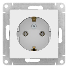 ATLASDESIGN РОЗЕТКА с заземлением, 16А, механизм, БЕЛЫЙ, ATN000143