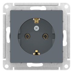 ATLASDESIGN РОЗЕТКА с заземлением, 16А, механизм, ГРИФЕЛЬ, ATN000743