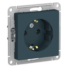 ATLASDESIGN РОЗЕТКА с заземлением, 16А, механизм, ИЗУМРУД, ATN000843