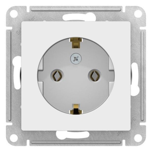 ATLASDESIGN РОЗЕТКА с заземлением, 16А, механизм, ЛОТОС, ATN001343
