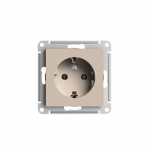 ATLASDESIGN РОЗЕТКА с заземлением, 16А, механизм, ПЕСОЧНЫЙ, ATN001243