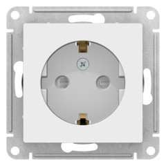 ATLASDESIGN РОЗЕТКА с заземлением со шторками, 16А, механизм, БЕЛЫЙ, ATN000145