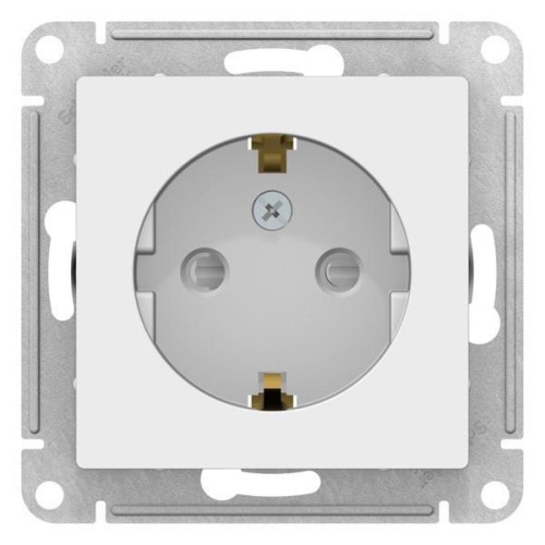 ATLASDESIGN РОЗЕТКА с заземлением со шторками, 16А, механизм, ЛОТОС, ATN001345