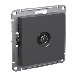 ATLASDESIGN TV РОЗЕТКА проходная 4DB, механизм, БАЗАЛЬТ, ATN001492