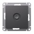 ATLASDESIGN TV РОЗЕТКА проходная 4DB, механизм, БАЗАЛЬТ, ATN001492