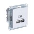 ATLASDESIGN USB РОЗЕТКА A + тип-C 45Вт высокоскор.заряд. QC, PD, механизм, ЛОТОС, ATN001329