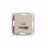 ATLASDESIGN USB РОЗЕТКА A+С, 5В/2,4А, 2х5В/1,2А, механизм, ПЕСОЧНЫЙ, ATN001239
