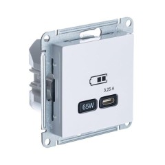 ATLASDESIGN USB РОЗЕТКА тип-С 65Вт высокоскор.заряд. QC, PD, механизм, ЛОТОС, ATN001327