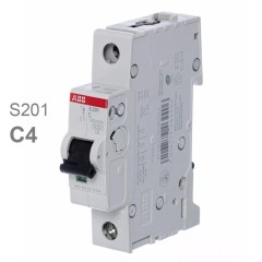 Автоматический выключатель ABB 1-полюсный S201 C4 (автомат электрический) 2CDS251001R0044