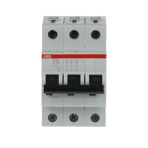 Автоматический выключатель ABB 3-полюсный S203 C16 (автомат электрический) 2CDS253001R0164