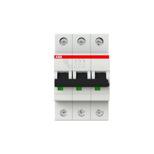 Автоматический выключатель ABB 3-полюсный S203 C25 (автомат электрический) 2CDS253001R0254