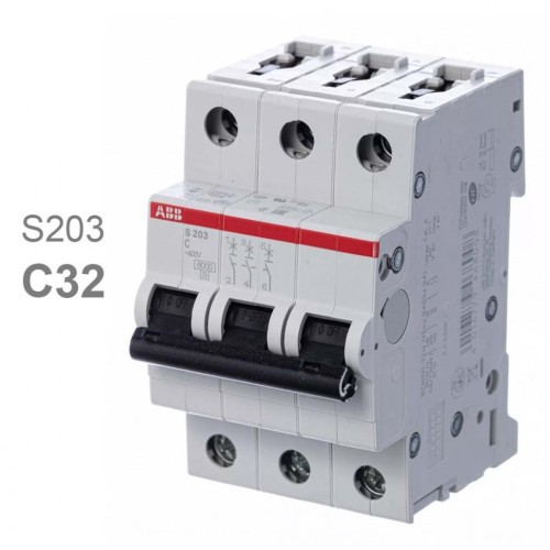 Автоматический выключатель ABB 3-полюсный S203 C32 (автомат электрический) 2CDS253001R0324