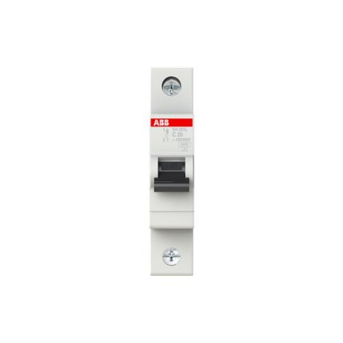 Автоматический выключатель ABB 1-полюсный SH201 C20 6кА (автомат электрический) 2CDS211001R0204
