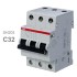 Автоматический выключатель ABB 3-полюсный SH203 C32 6кА (автомат электрический) 2CDS213001R0324