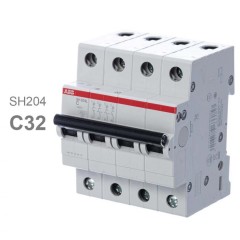 Автоматический выключатель ABB 4-полюсный SH204 C32 6кА (автомат электрический) 2CDS214001R0324