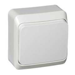 BA10-004B - ЭТЮД О/У 1-клавишный ПЕРЕКЛЮЧАТЕЛЬ 10 АХ, БЕЛЫЙ, Россия, Systeme Electric