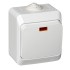 BA10-045B - ЭТЮД IP44 О/У 1-клавишный ВЫКЛЮЧАТЕЛЬ с подсветкой 10 АХ, БЕЛЫЙ, Россия, Systeme Electric