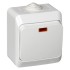 BA10-045B - ЭТЮД IP44 О/У 1-клавишный ВЫКЛЮЧАТЕЛЬ с подсветкой 10 АХ, БЕЛЫЙ, Россия, Systeme Electric