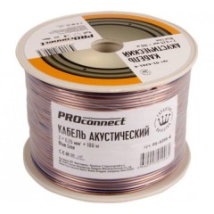 Кабель акустический PROconnect 2х0,25мм, прозрачный BLUELINE, бухта 100м Rexant