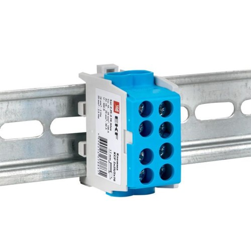 Клемма распределительная КСР 100А 2x25/2x16 с двойным винтом синяя EKF PROxima
