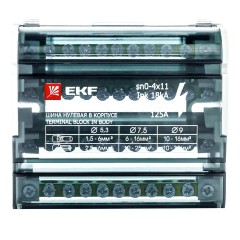 Шина 3 фазы + N в корпусе (4х11) кросс-модуль EKF PROxima
