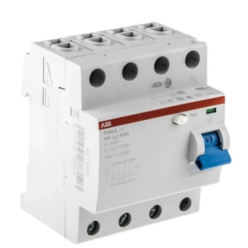 УЗО ABB F204 A-40/0,03 4-х полюсное тип A 40A 30mA 4 модуля (ВДТ) 2CSF204101R1400