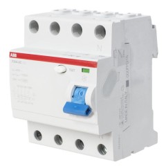 УЗО ABB F204 AC-100/0,3 4-х полюсное тип AC 100A 300mA 4 модуля (ВДТ) 2CSF204001R3900