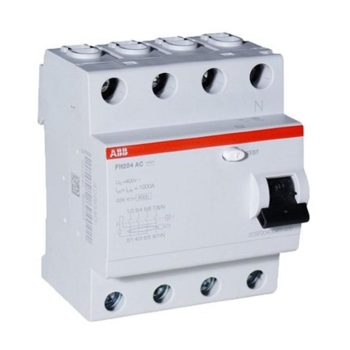 УЗО ABB FH204 AC-25/0,1 4-х полюсное тип AC 25A 100mA 4 модуля (ВДТ) 2CSF204006R2250