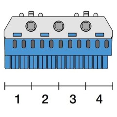 Клеммник самозажимной ABB N11x4+3x25мм ZK113B 1SPE007715F9704